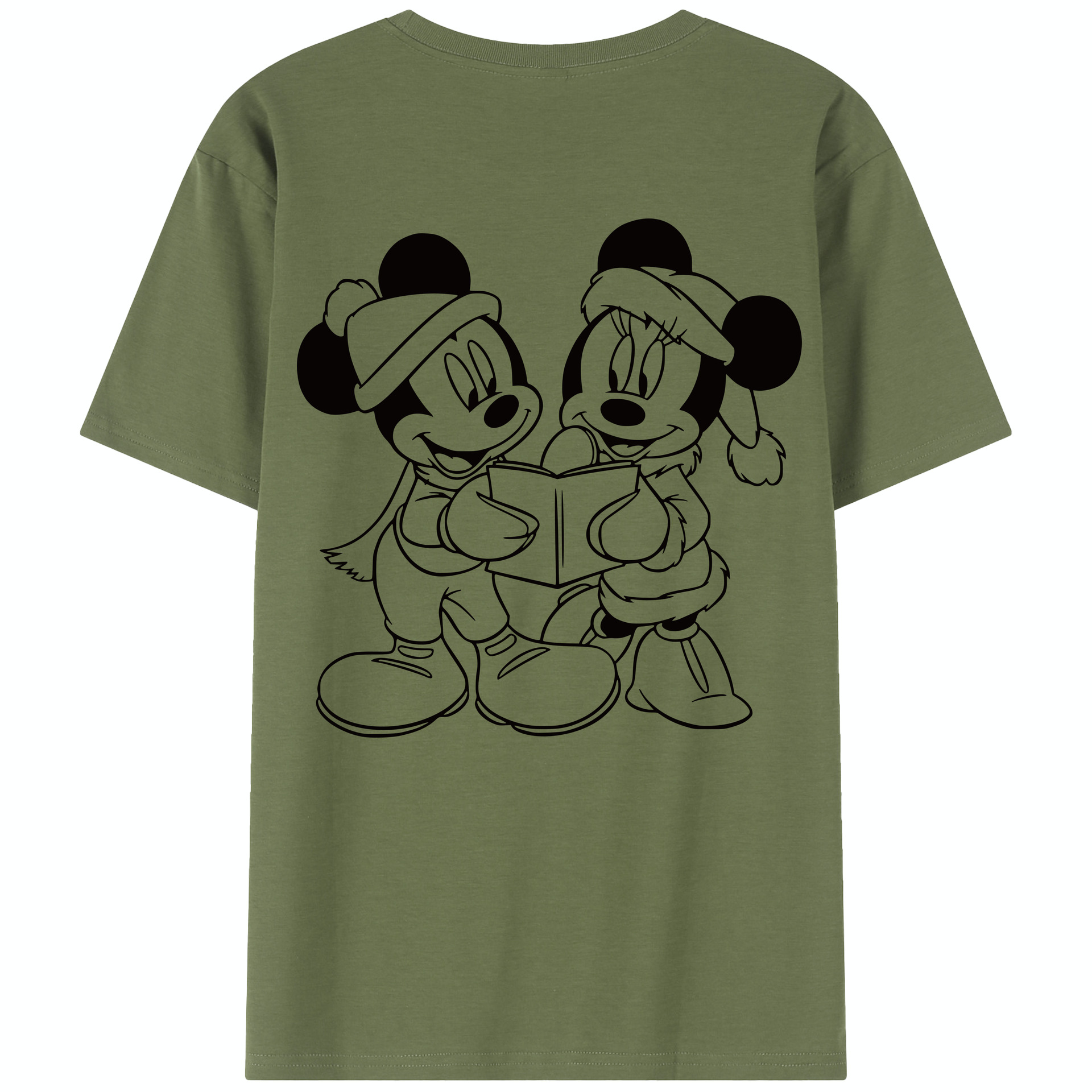 （画像用） ミッキーマウス Mickey Mouse 綿100％半袖Tシャツ（背面プリント）